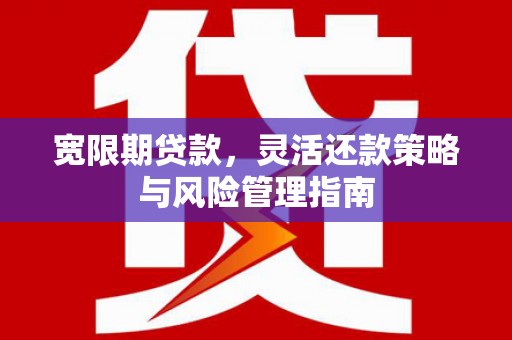 开阳宽限期贷款，灵活还款策略与风险管理指南