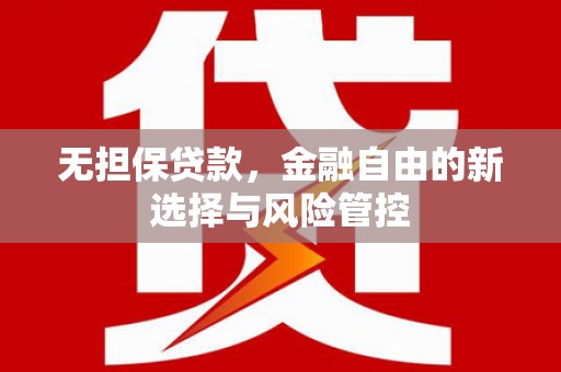 开阳无担保贷款，金融自由的新选择与风险管控