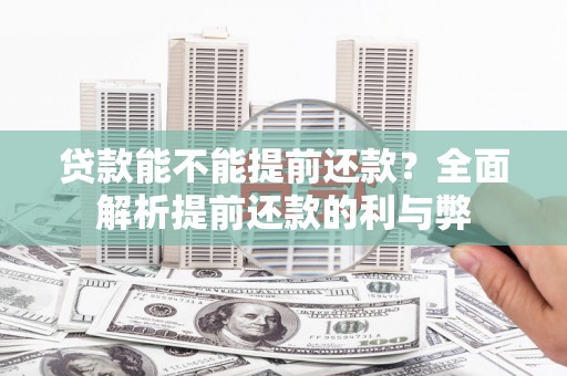 开阳贷款能不能提前还款？全面解析提前还款的利与弊
