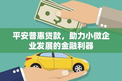 开阳平安普惠贷款，助力小微企业发展的金融利器