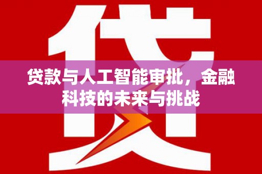 开阳贷款与人工智能审批，金融科技的未来与挑战