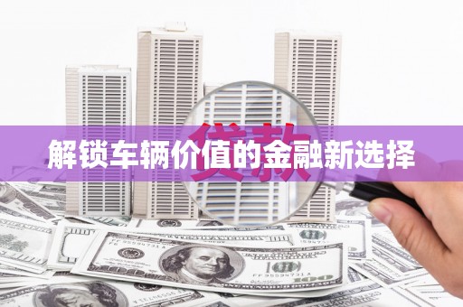 开阳解锁车辆价值的金融新选择