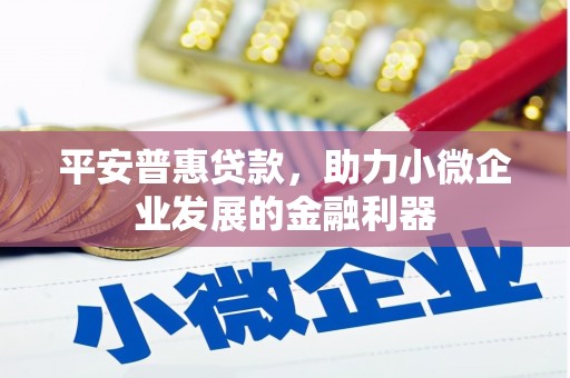 开阳平安普惠贷款，助力小微企业发展的金融利器