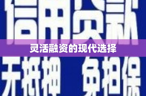开阳灵活融资的现代选择