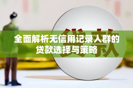 开阳全面解析无信用记录人群的贷款选择与策略