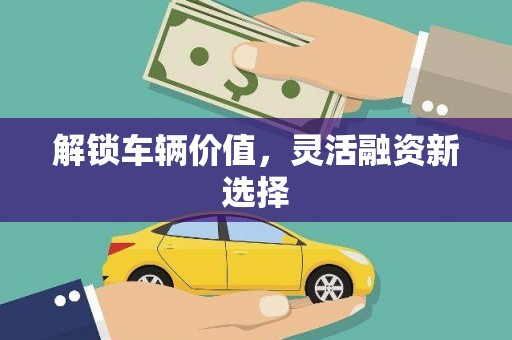 开阳解锁车辆价值，灵活融资新选择